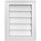 Ekena Millwork Vertical Surface Mount PVC Gable Vnt: Non-Functional, w/2"W x 1-1/2"H, Brickmould Frame, 14"W x 18"H GVPVE14X1802SN - alternate 1